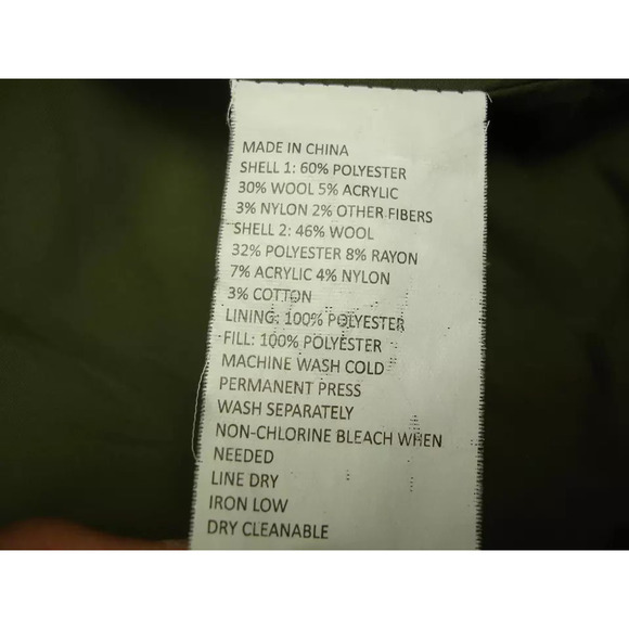 prAna Women's M Ava Vest Jacket Hooded Insulated Full-Zip Cargo Green Wool Blend - Picture 8 of 10